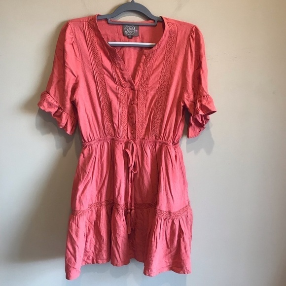 Southern Fried Chics Orange Party Dress - Picture 1 of 7